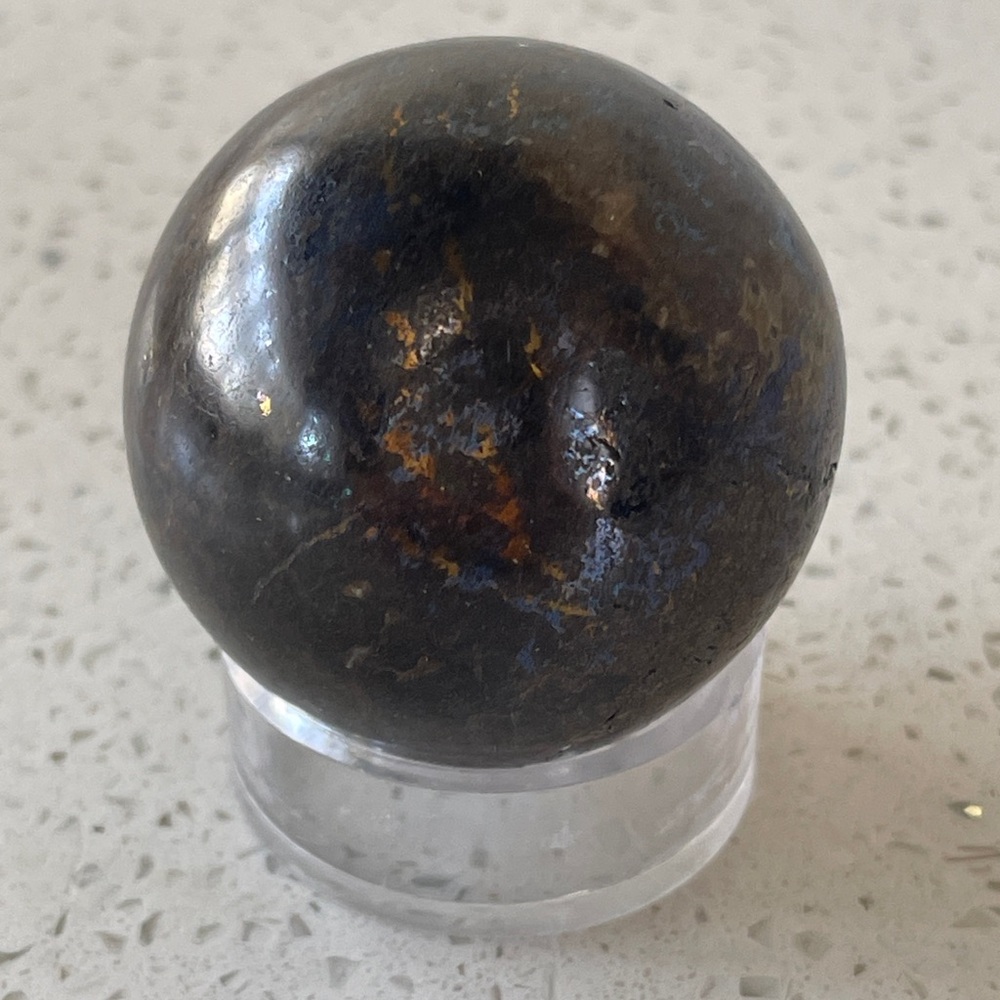Covellite Crystal Sphere with Stand
